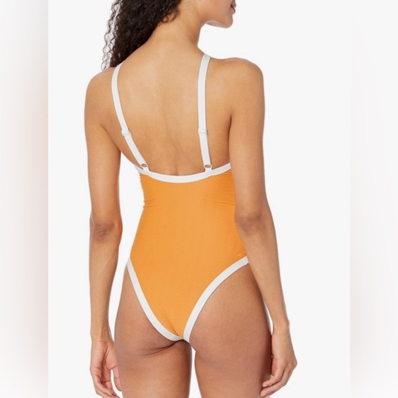 Body Glove Women's Stephanie High Neck Swimsuit Sunny Orange Size S - Picture 2 of 4
